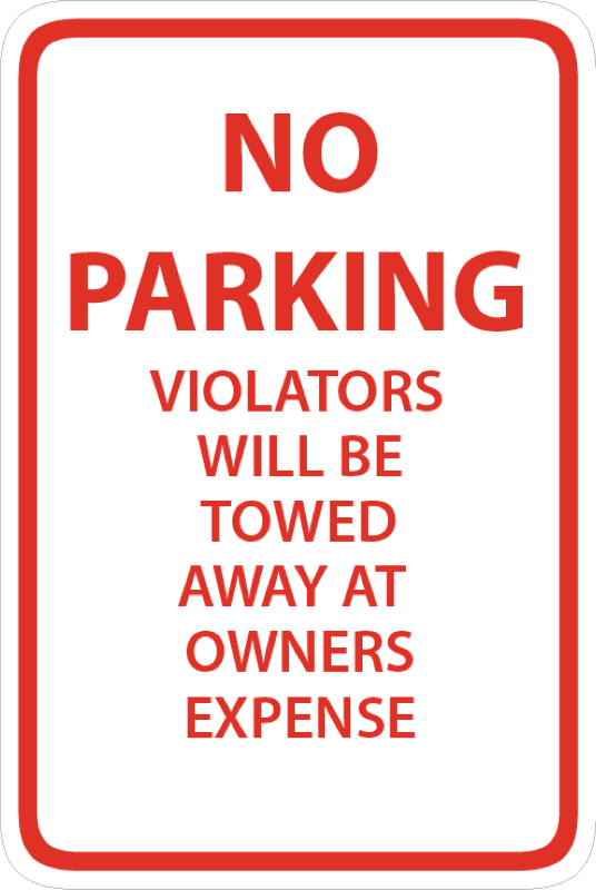 Parking and Regulation Signs 12x18